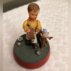 Vintage 1971 ANRI Drummer Boy with musical movement box made in Switzerland